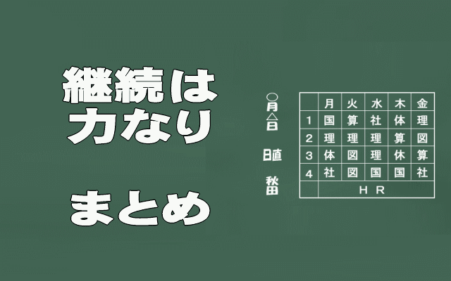 継続は力なりのまとめイメージ画像